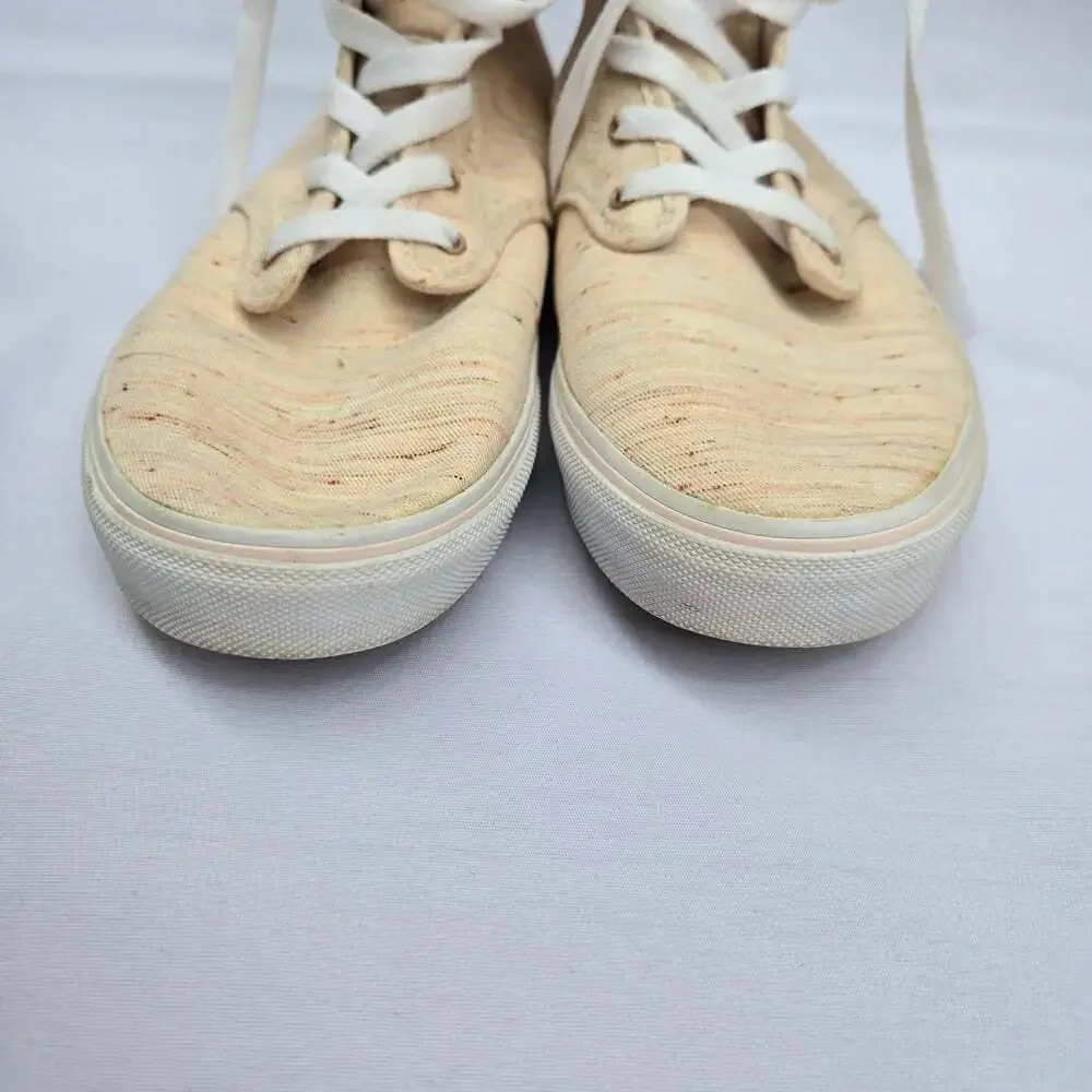 Womens Vans Beige High-Top Zip Skate Shoe Sneakers Size 6